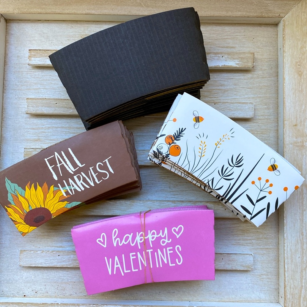 Seasonal Coffee Cup Sleeves Set